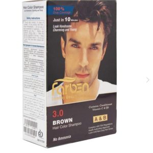 شامپو رنگ مو مردانه قهوه ای فاربن